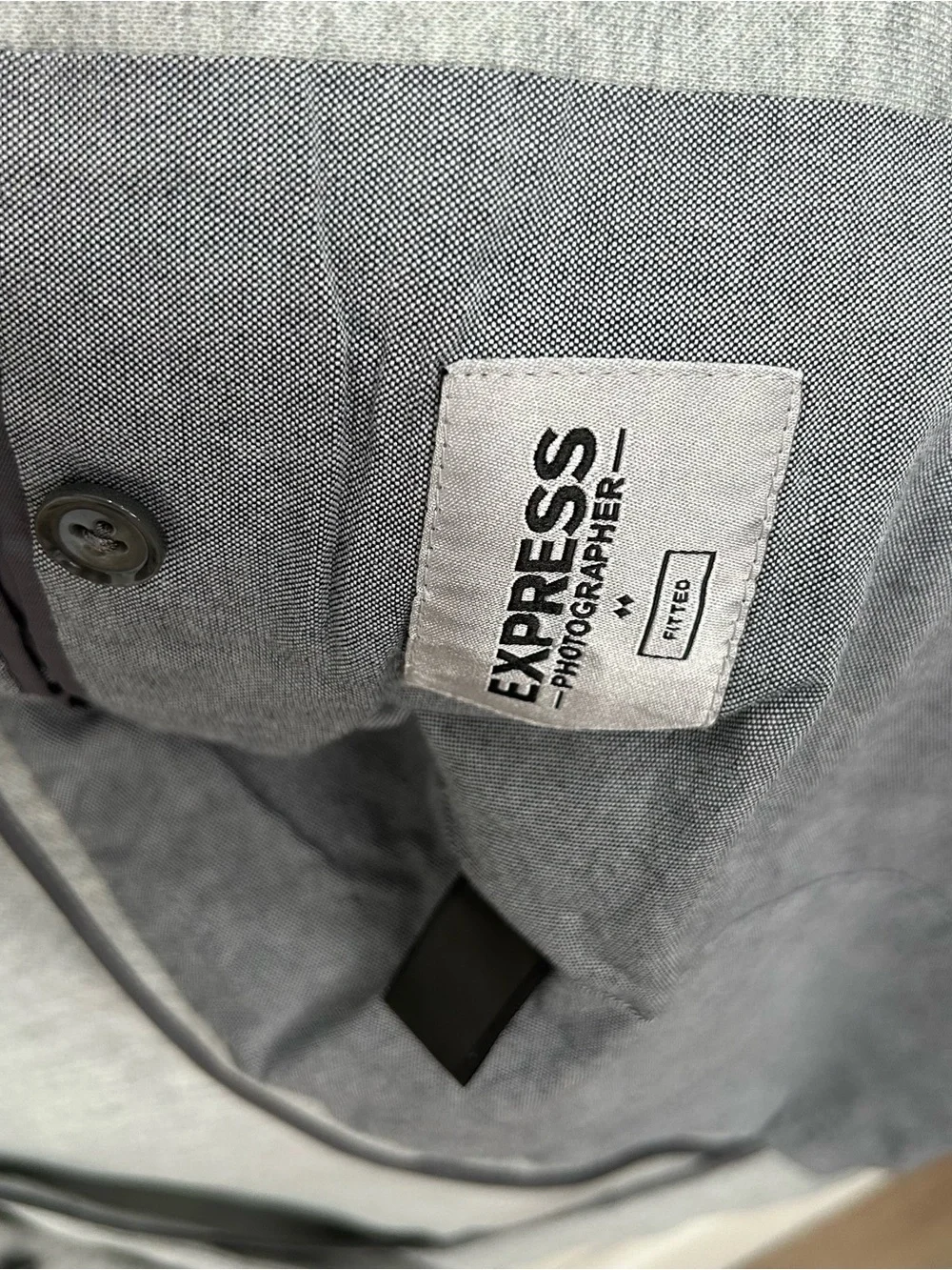Express Photographe Light Gray Knit Blazer Men’s 38 Short Jersey Sport Coat NWOT